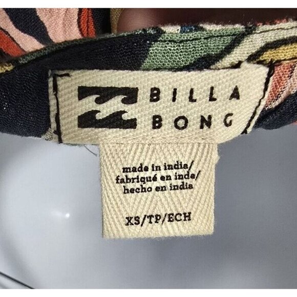 Billabong Mini Sundress XS Floral Coastal Pockets Boho Tropical Bloomcore Flowy - Picture 3 of 16